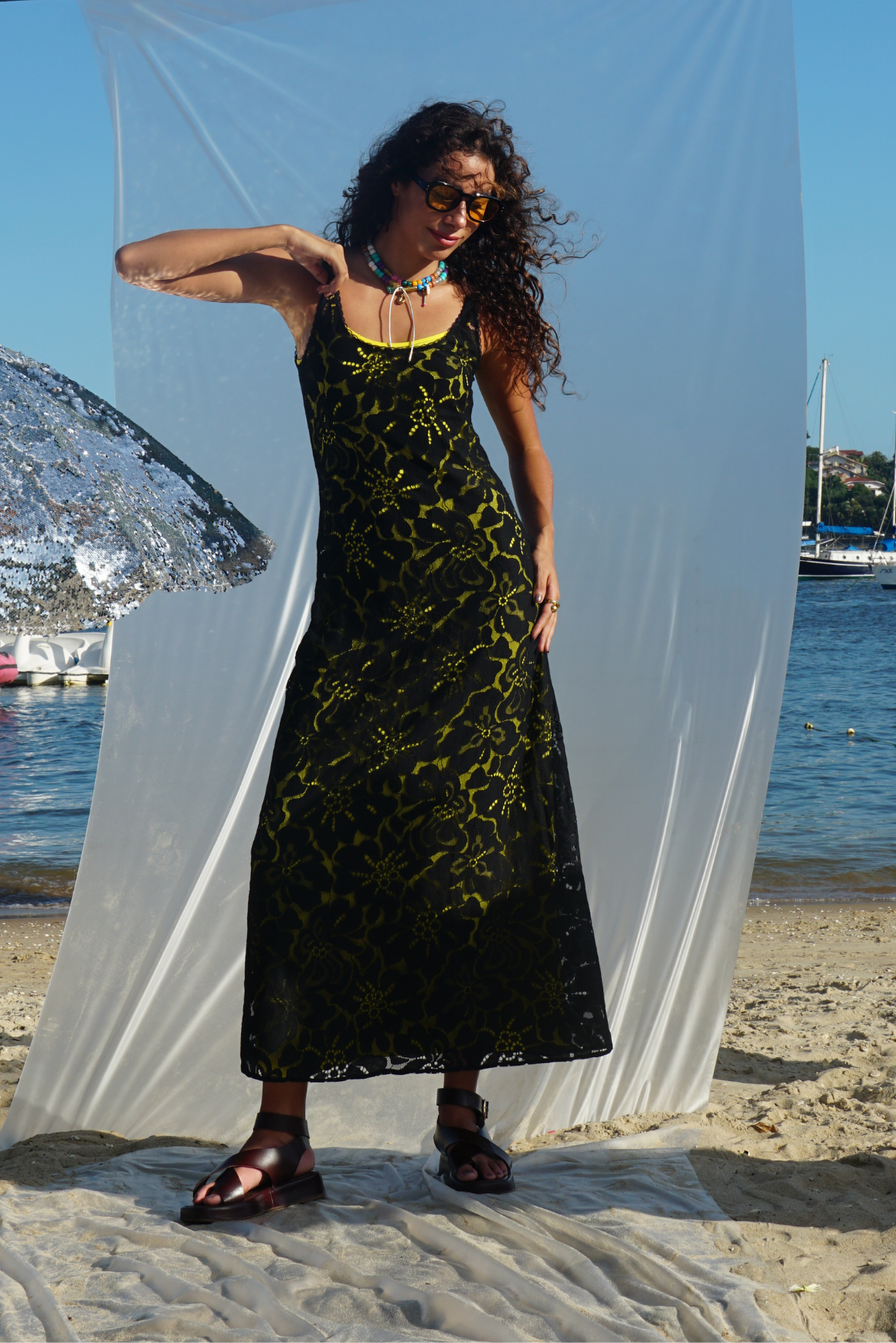 Vestido tropic black